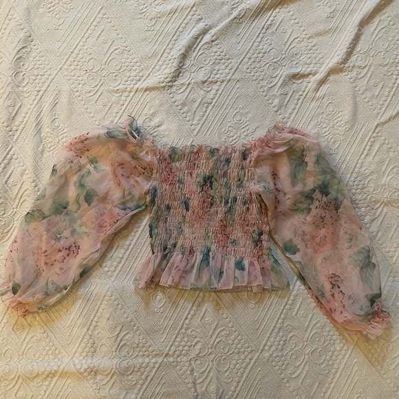 Pink floral blouse - Picture 3 of 3